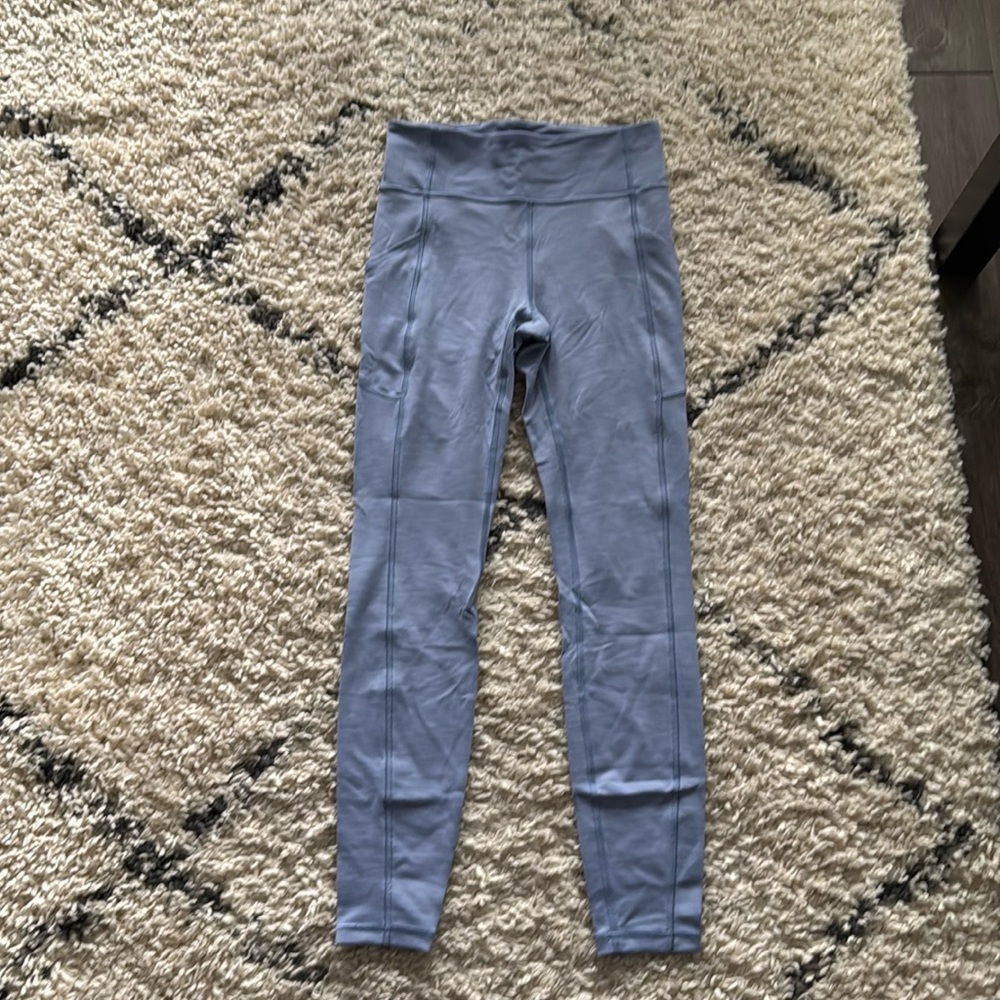 Lululemon Invigorate Leggings 28” in Heathered Water Drop.